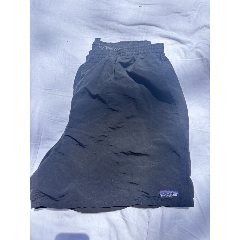Patagonia Shorts Men’s Black 6" Baggies Unlined Drawstring Elastic 58034 Sz L